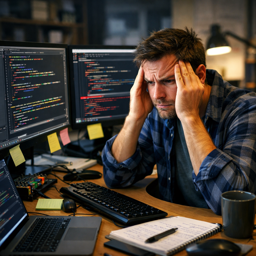https://8882248.fs1.hubspotusercontent-na1.net/hubfs/8882248/AI-Generated%20Media/Images/Software%20Developer%20Frustrated%20Building%20Software-1.png